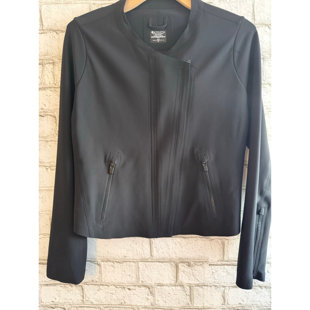 Athleta Stellar Jacket Black Size Small RATED UPF 50+ PACKABLE - Picture 3 of 5